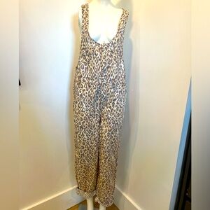 NWOT Urban Outfitters Camille leopard overalls